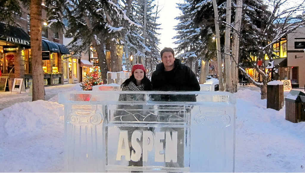 Nicole and Wade Fuge in Aspen, Colorado, USA. Nicole and Wade Fuge in Aspen, Colorado, USA.